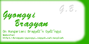 gyongyi bragyan business card